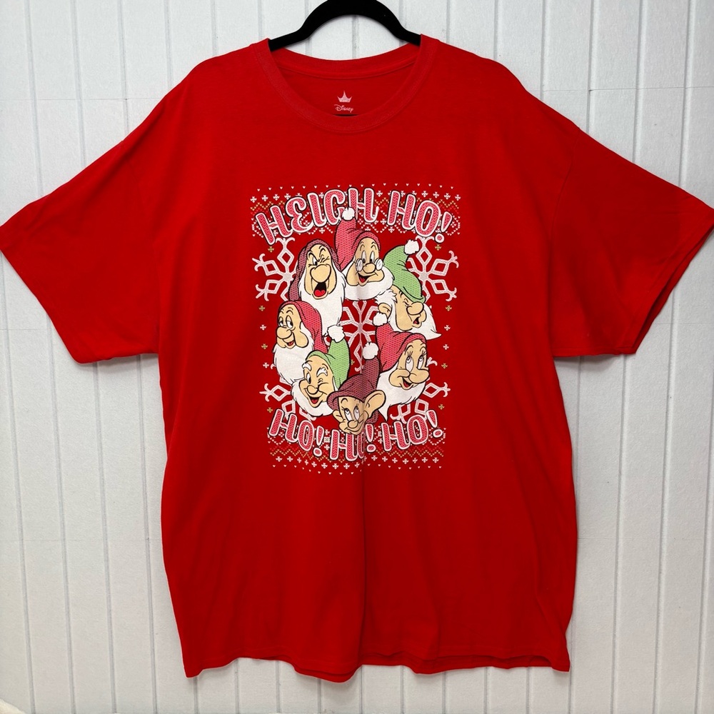 Disney's Snow White Seven Dwarf‎ Unisex Ugly Christmas Sweater Tee Size 2XL